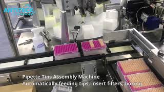 Pipette Tip Box Filler  Pipette Tip Rack Loader  Pipette Tip Assembly Machine ForFilter Insert [upl. by Ellenrahs]