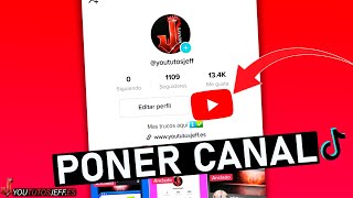 Como Poner mi Canal de Youtube en TikTok 🔴 [upl. by Initirb861]