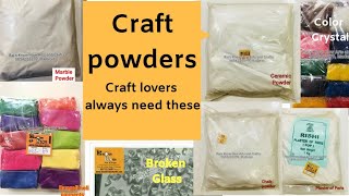 Craft PowdersEvery Craftist Should havefrom ceramic powder to Marble Powder [upl. by Kauffman]