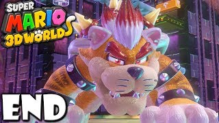 Super Mario 3D World 2P CoOp Meowser Boss Bowser ENDING Nintendo Wii U HD Gameplay Walkthrough [upl. by Manvil]