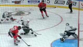 IceHogs Win PreSeason Opener Over Iowa [upl. by Ahseyn]