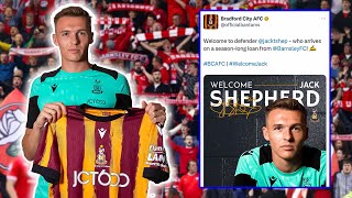 Jack Shepherd Joins Bradford City on Loan from Barnsley FC [upl. by Susanetta]