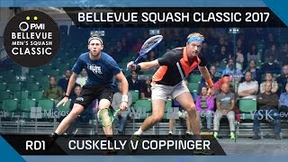 Squash Cuskelly v Coppinger  Bellevue Squash Classic 2017 Rd1 Highlights [upl. by Kimberli272]