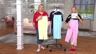 Quacker Factory Stretch Seersucker Crop Pants on QVC [upl. by Ligriv403]