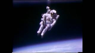 Astronaut Bruce McCandless II Floats Free in Space [upl. by Ikin293]