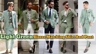 Light Green Blazer Matching Shirt And Pant  Light Green Blazer Combination  Light Green Blazer [upl. by Ddat]