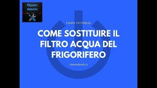 Come sostituire filtro acqua frigorifero [upl. by Amarillis]