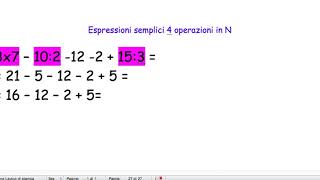 espressioni semplici senza parentesi [upl. by Gnues]