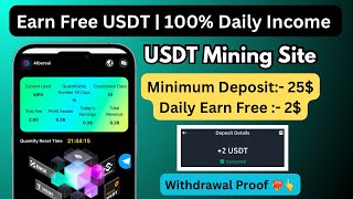 Usdt Earning Site  USD Shopping Site  Best USDT Investment Website  New USDT Mining Site [upl. by Aitram]