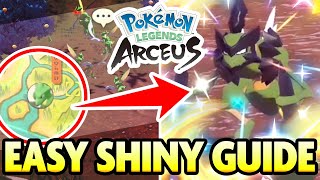 The NEW SHINY METHOD How to get Easy Shiny Pokemon in Pokemon Legends Arceus Outbreak Method [upl. by Euqirne]