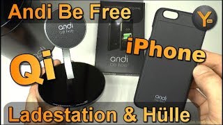 iPhone kabellos aufladen mit Andi Be Free  Wireless Qi Ladestation amp Hülle [upl. by Eisele]