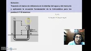 Ejercicio de manometria ecuación fundamental de la hidrosta [upl. by Rraval782]