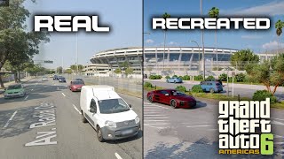 GTA 6  REAL LIFE vs RECREATED Location in Unreal 5 [upl. by Haiasi]