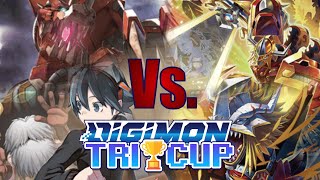 Rust Tyrannomon Vs Red Hybrid  Digimon Tri Cup BT12  Proxy EN デジカ [upl. by Narhem]