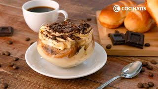 TIRAMISÚ en vasitos ☕ ¡El auténtico postre ITALIANO con sabor a café  Cocinatis [upl. by Diandre]