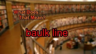 What does baulk line mean [upl. by Michi478]