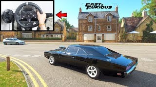 Forza Horizon 4 Drifting Doms Dodge Charger RT Steering Wheel  Shifter Fast amp Furious Gameplay [upl. by Akemihs]