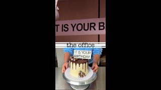 Making the Iconic quotIt Is Your Birthdayquot as a Cake from The Office 🎂😂 [upl. by Nimzaj]