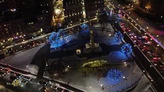 TRUCKERS IN OTTAWA DRONE FOOTAGE  WAR MEMORIAL FREEDOM 2022 [upl. by Walley]