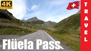 Driving in Switzerland 1 Flüela Pass From Susch to Davos Dorf  4K 60fps [upl. by Kliment206]