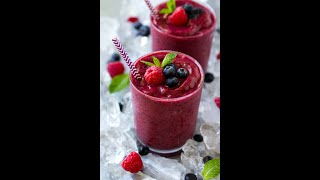 Berry Smoothie  Easy 🍓 strawberry Raspberry blackberries blueberry Smoothie  Quick and Healthy [upl. by Yliak]