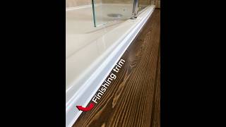 Shower tray finishing trim and Silicone diy trim sealant mastic [upl. by Emil]