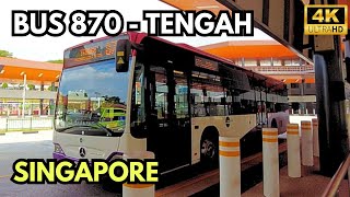 Bus Ride 870  JURONG EAST to the NEW TENGAH TOWN Singapore Walking Tours 4K [upl. by Roscoe]