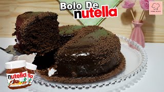 BOLO de NUTELLA  CREME de AVELÃ SUPER FÁCIL e CREMOSO [upl. by Kassi753]