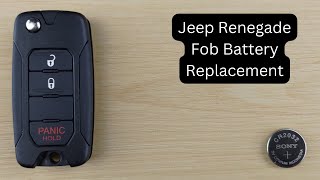 How To Replace or Change Jeep Renegade Remote Key Fob Battery 2015  2018 [upl. by Annaehs]