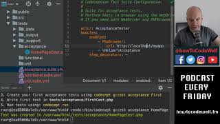 Live Coding Clip Writing PHP Codeception Acceptance Tests [upl. by Sola583]