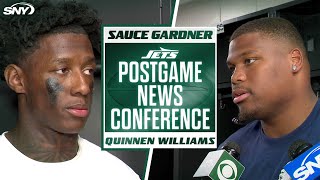 Sauce Gardner and Quinnen Williams on mistakes during Patriots gamewinning drive against Jets  SNY [upl. by Imef]