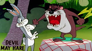 Devil May Hare 1954 Looney Tunes Bugs Bunny and Tasmanian Devil Cartoon Short Film  Review [upl. by Hoxie]