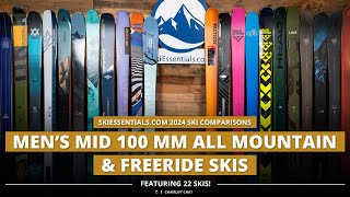 2024 Mens Mid100 mm Freeride Ski Comparison with SkiEssentialscom [upl. by Mckinney758]