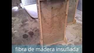 aislar térmica y acusticamente paredesMaqueta pared Prueba con fibra de madera [upl. by Iahk]