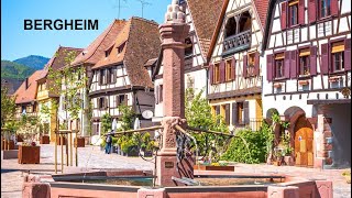 Walking Street  BERGHEIM Alsaceone of the most beautiful villages in France near Strasbourg Colmar [upl. by Goldner171]