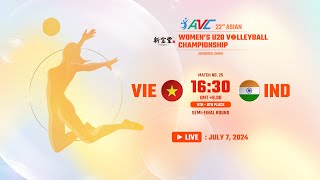 LIVE  VIETNAM VS INDIA  22nd Asian Womens U20 Volleyball Championship [upl. by Ennayehc]