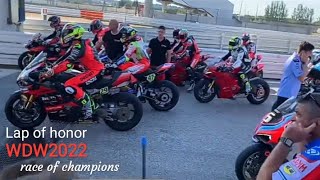 Lap of honorWorld ducati week at circuit misano with all ducati corse riders [upl. by Mcclary]