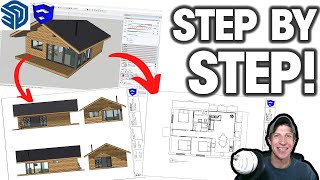 Creating PLANS IN LAYOUT from a SketchUp Model  COMPLETE PROCESS [upl. by Pruter402]