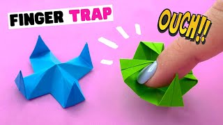 How to make DIY origami FINGER TRAP paper finger trap origami fidget toy [upl. by Ena]