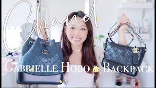 Chanel Gabrielle Hobo amp Backpack Review  Comparison  1 year  2021 [upl. by Eiuqnimod]