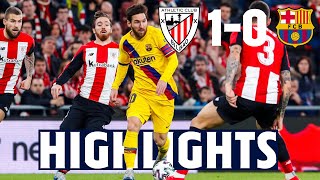 HIGHLIGHTS  Athletic de Bilbao 1  FC Barcelona 0 [upl. by Squier]