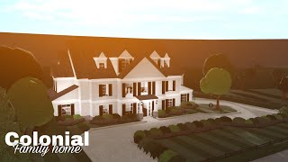 250k Colonial Family home  Bloxburg Speed Build  luvtra [upl. by Ait]