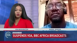 VOA and BBC Africa suspended by Burkina Faso for broadcasting human rights report [upl. by Htebazile]