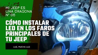 Cómo instalar luces LED en los faros Jeep Liberty KJ Link de compra en la descripción [upl. by Niwri193]