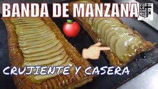 🥮Como hacer 🍎TARTA DE MANZANA DE HOJALDRE🍏012  banda de manzana casera [upl. by Nadual128]