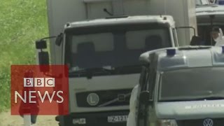 Arrests after Austria lorry deaths  BBC News [upl. by Tenom]