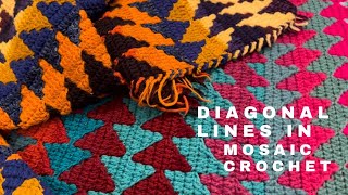 MOSAIC CROCHET amp DIAGONAL LINES [upl. by Ettenowtna120]