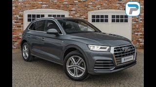 2019 69 AUDI Q5 S LINE 45 TFSI QUATTRO IN MONSOON GREY METALLIC WITH BLACK HALF LEATHER [upl. by Landon458]