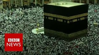 Millions of Hajj pilgrims reaching Mecca  BBC News [upl. by Ahsaeit]