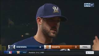 Brewers Shaw on win Tonight we did a lot with two outs [upl. by Antonin263]